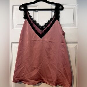 AAKAA pink top with lace